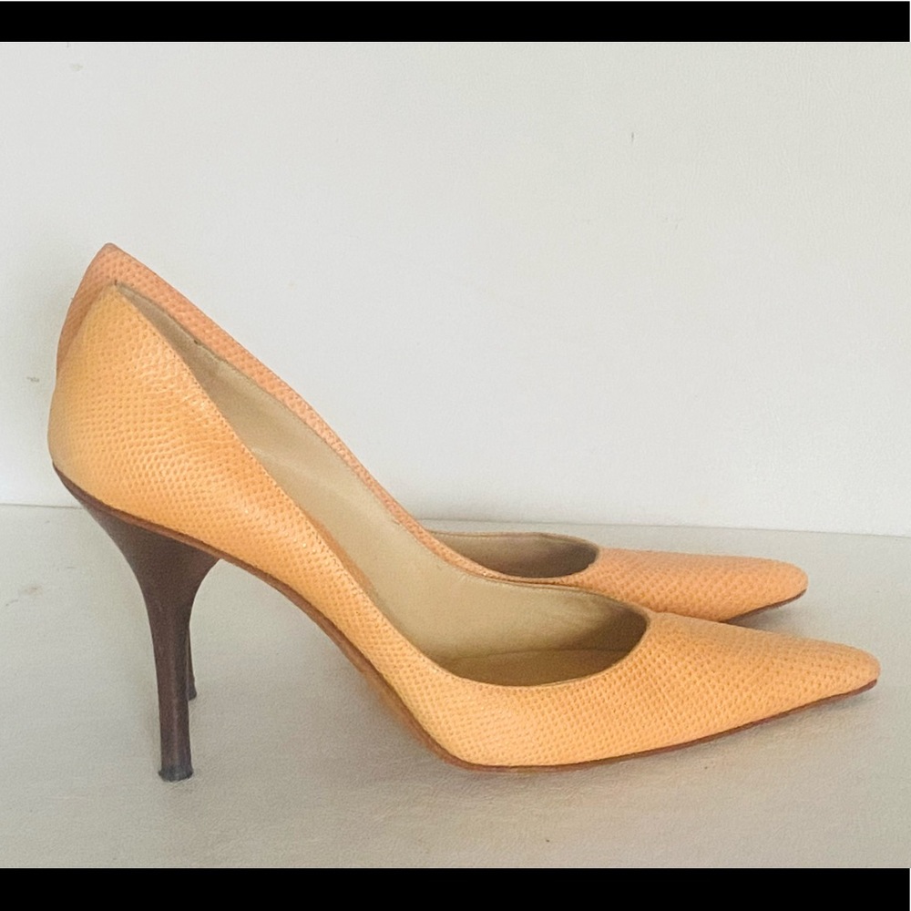 Michael Kors Collection Genuine Reptile Lizard High Heel Pointy Pumps Sz 8